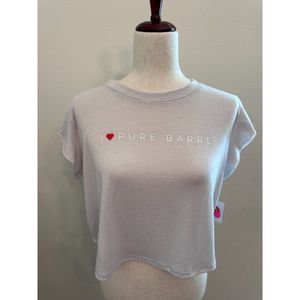 NWT Pure Barre Cropped Top I Heart Love Pure Barre